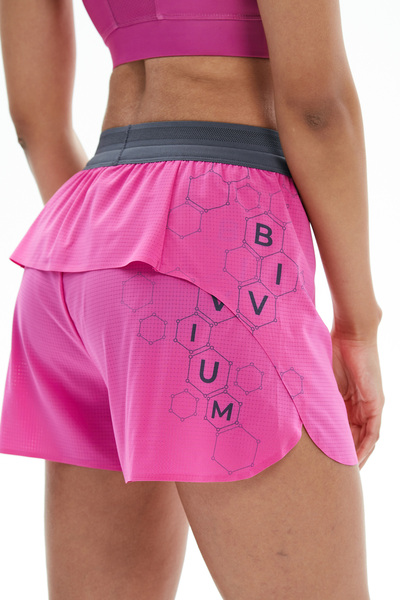 Шорты беговые Bivium W Кросс 3.0 фуксия (вид 6) Шорты беговые Bivium W Кросс 3.0 фуксия (фото, вид 6)