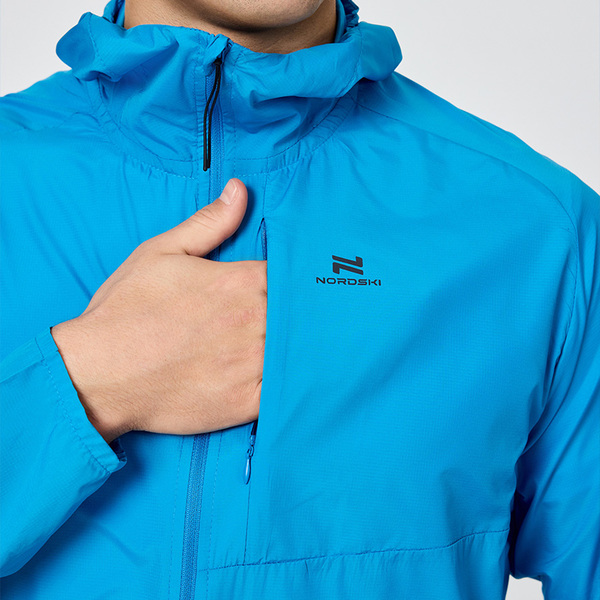 Куртка Тренировочная NordSki M Easy Run мужская Cobalt (вид 2) Куртка Тренировочная NordSki M Easy Run мужская Cobalt (фото, вид 2)