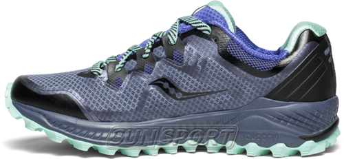   Saucony W Peregrine 8 Grey/Violet/Aqua (,  3)