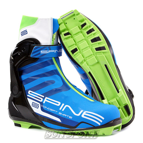Ботинки лыжные Spine Concept Skate Pro NNN зел/синий (фото, вид 1)