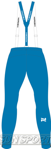 Разминочные штаны на лямках NordSki W Premium женские синий (вид 1) Разминочные штаны на лямках NordSki W Premium женские синий (фото, вид 1)