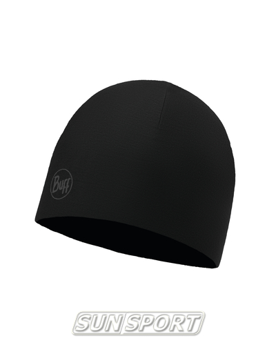  Buff Microfiber Reversible Hat R-Solid Black (,  1)