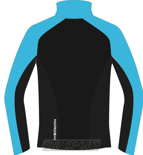 Разминочная куртка NordSki W Premium SoftShell женская голуб/черный (фото, вид 1)