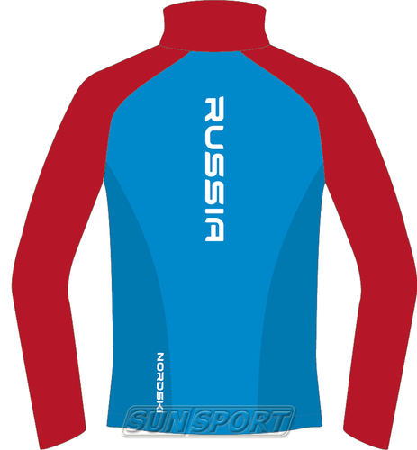 Разминочная куртка NordSki W Premium SoftShell женская син/красный (фото, вид 1)