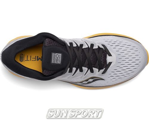Кроссовки беговые Saucony M Ride Iso 2 Grey/Yellow (вид 2) Кроссовки беговые Saucony M Ride Iso 2 Grey/Yellow (фото, вид 2)