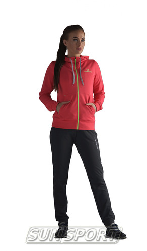 Толстовка NordSki Hood женская Pink/Yellow (вид 2) Толстовка NordSki Hood женская Pink/Yellow (фото, вид 2)