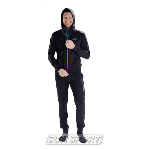 Толстовка NordSki Hood мужская Black/Blue (вид 3) Толстовка NordSki Hood мужская Black/Blue (фото, вид 3)