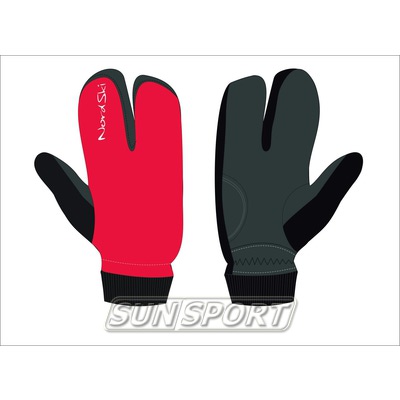 Варежки Лобстеры NordSki Active WS красный (вид 2) Варежки Лобстеры NordSki Active WS красный (фото, вид 2)