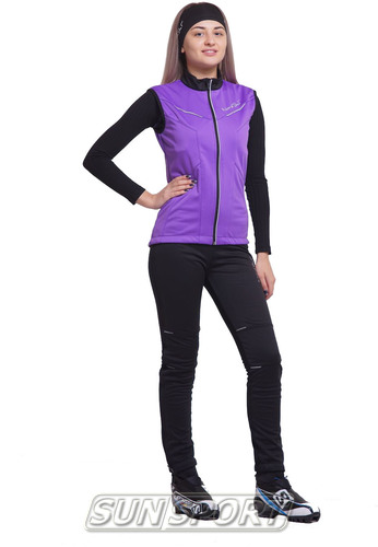 Жилет NordSki W Premium SoftShell женский фиол/черный (вид 1) Жилет NordSki W Premium SoftShell женский фиол/черный (фото, вид 1)