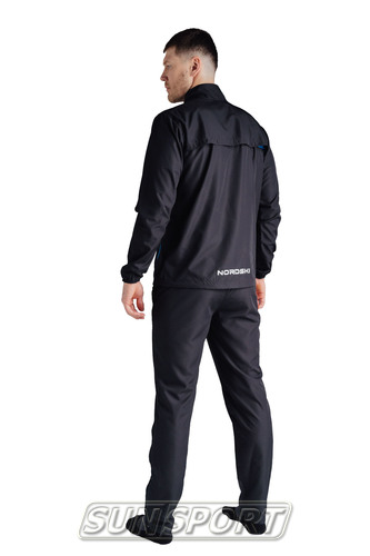 Куртка тренировочная NordSki M Motion мужская Black/Light Blue (вид 6) Куртка тренировочная NordSki M Motion мужская Black/Light Blue (фото, вид 6)