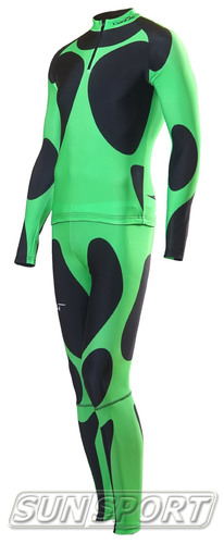 Комбинезон лыжный NordSki черн/зеленый (вид 2) Комбинезон лыжный NordSki черн/зеленый (фото, вид 2)