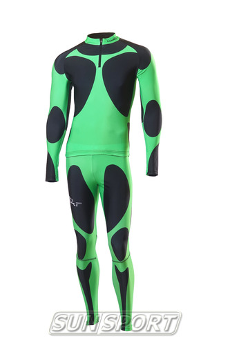 Комбинезон лыжный NordSki черн/зеленый (вид 3) Комбинезон лыжный NordSki черн/зеленый (фото, вид 3)