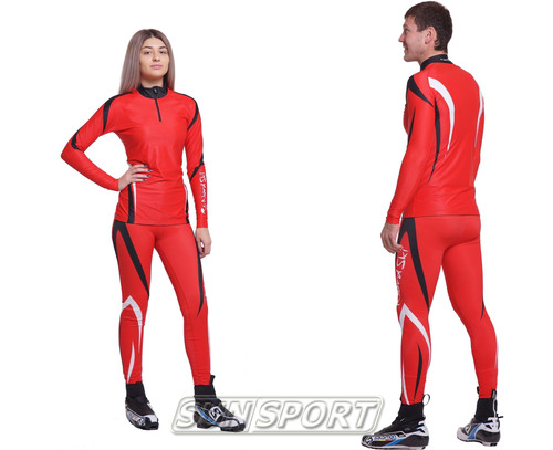 Комбинезон лыжный NordSki Premium красн/черный (вид 4) Комбинезон лыжный NordSki Premium красн/черный (фото, вид 4)