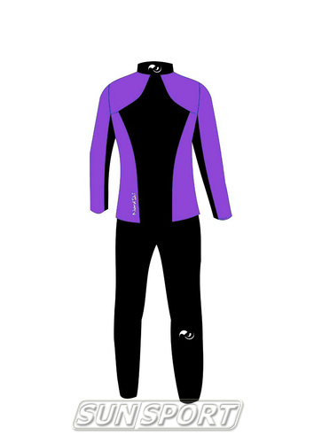 Разминочный костюм NordSki JR Premium SoftShell детский фиол/черный (фото, вид 5)