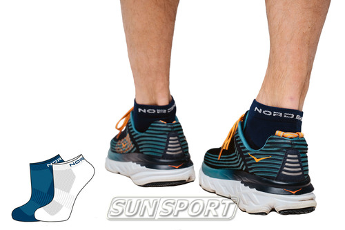 Носки (комплект) NordSki Run синий/белый (вид 1) Носки (комплект) NordSki Run синий/белый (фото, вид 1)