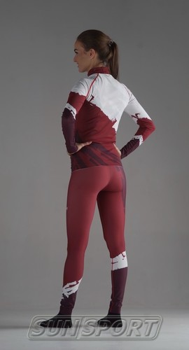 Комбинезон лыжный NordSki W Premium бордо/белый (вид 1) Комбинезон лыжный NordSki W Premium бордо/белый (фото, вид 1)