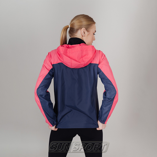 Куртка тренировочная NordSki W Rain женская Coral/Navy (вид 4) Куртка тренировочная NordSki W Rain женская Coral/Navy (фото, вид 4)