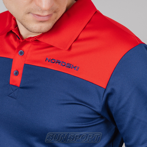 Футболка поло NordSki Blue/Red (вид 3) Футболка поло NordSki Blue/Red (фото, вид 3)