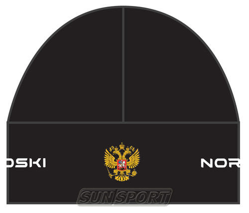 Шапка NordSki Active Rus черный 15/16 (фото, вид 2)