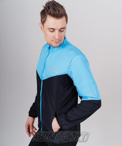 Куртка тренировочная NordSki M Sport мужская Light Blue/Black (вид 3) Куртка тренировочная NordSki M Sport мужская Light Blue/Black (фото, вид 3)