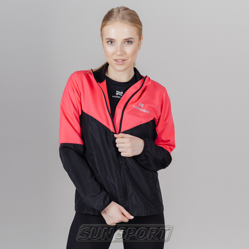 Куртка тренировочная NordSki W Sport женская Pink/Black (вид 4) Куртка тренировочная NordSki W Sport женская Pink/Black (фото, вид 4)