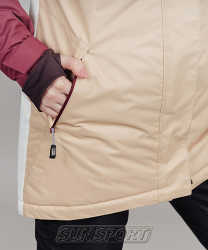 Утепленная куртка NordSki W Casual женская бел/бежевый (вид 5) Утепленная куртка NordSki W Casual женская бел/бежевый (фото, вид 5)