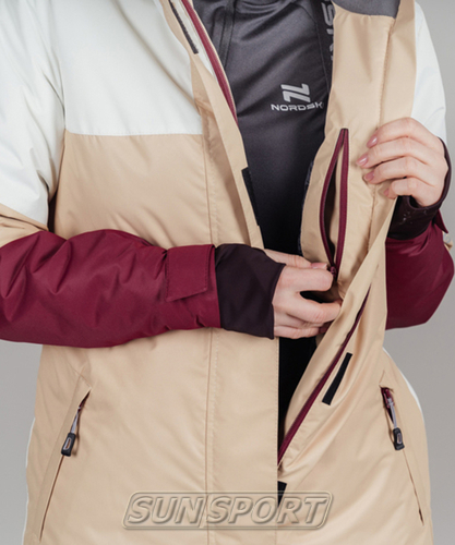 Утепленная куртка NordSki W Casual женская бел/бежевый (вид 6) Утепленная куртка NordSki W Casual женская бел/бежевый (фото, вид 6)