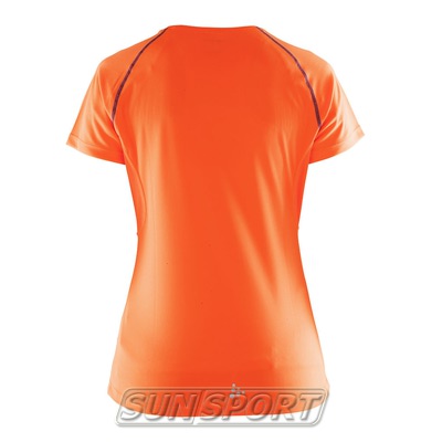 Футболка Craft W Prime Run женская оранж/фиолетовый (фото, вид 1)