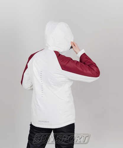 Утепленная куртка NordSki W Premium Sport женская беж/бордо (вид 1) Утепленная куртка NordSki W Premium Sport женская беж/бордо (фото, вид 1)