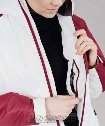 Утепленная куртка NordSki W Premium Sport женская беж/бордо (вид 4) Утепленная куртка NordSki W Premium Sport женская беж/бордо (фото, вид 4)