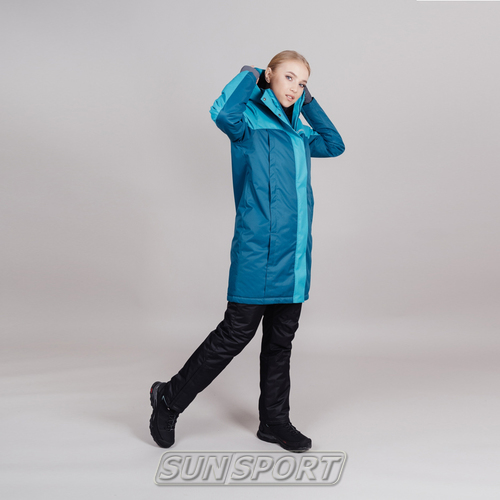 Утепленная куртка-парка NordSki W Atlantic Aqua (вид 10) Утепленная куртка-парка NordSki W Atlantic Aqua (фото, вид 10)