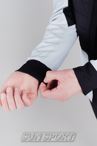 Разминочная куртка NordSki M Hybrid мужская жемчужно-син/черный (вид 5) Разминочная куртка NordSki M Hybrid мужская жемчужно-син/черный (фото, вид 5)