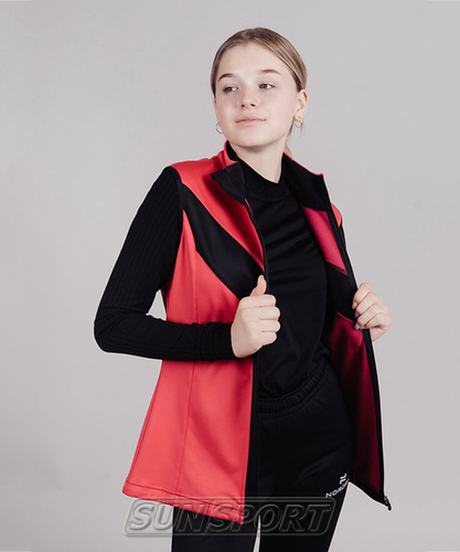 Жилет NordSki JR Base детский роз/черный (вид 2) Жилет NordSki JR Base детский роз/черный (фото, вид 2)