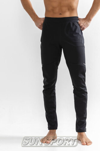 Разминочные штаны Craft M Glide мужские чёрный (фото, вид 3)
