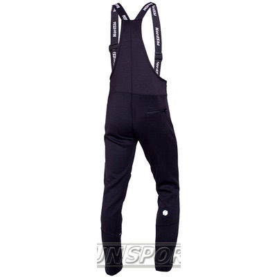 Разминочные штаны на лямках NordSki М Active мужские черный (фото, вид 1)