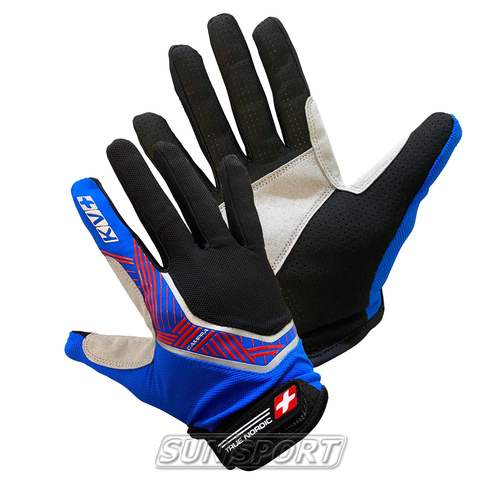 Перчатки лыжероллерные KV+ Campra черн/синий 22/23 (вид 1) Перчатки лыжероллерные KV+ Campra черн/синий 22/23 (фото, вид 1)