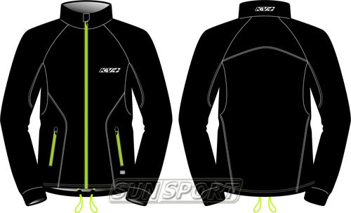 Разминочная куртка KV+ Cross черный (вид 1) Разминочная куртка KV+ Cross черный (фото, вид 1)