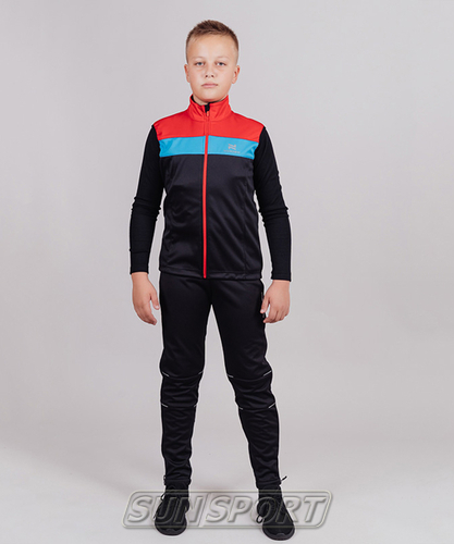 Жилет NordSki JR Drive детский черн/красный (вид 3) Жилет NordSki JR Drive детский черн/красный (фото, вид 3)