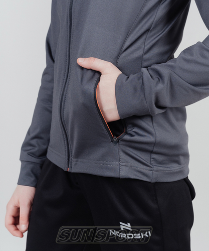 Толстовка NordSki JR Layer детская Graphite (вид 2) Толстовка NordSki JR Layer детская Graphite (фото, вид 2)