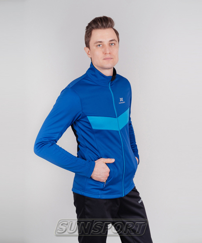 Разминочная куртка NordSki M Base мужская синий (вид 2) Разминочная куртка NordSki M Base мужская синий (фото, вид 2)