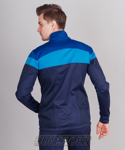 Разминочная куртка NordSki M Drive мужская т.син/голубой (вид 2) Разминочная куртка NordSki M Drive мужская т.син/голубой (фото, вид 2)