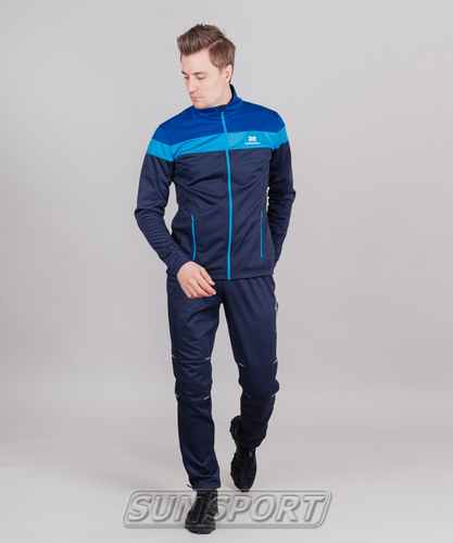 Разминочная куртка NordSki M Drive мужская т.син/голубой (вид 4) Разминочная куртка NordSki M Drive мужская т.син/голубой (фото, вид 4)