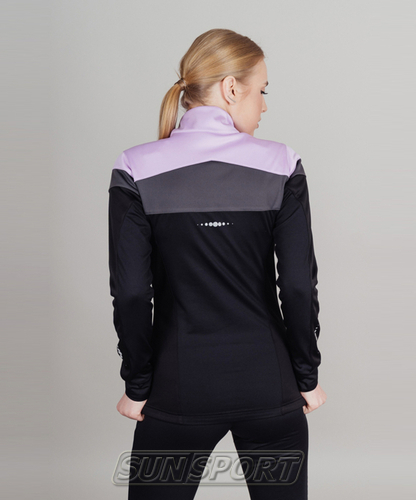 Разминочная куртка NordSki W Drive женская черн/лиловый (вид 1) Разминочная куртка NordSki W Drive женская черн/лиловый (фото, вид 1)