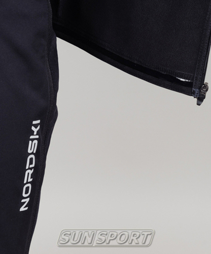 Разминочная куртка NordSki M Premium SoftShell мужская черн/серый (вид 2) Разминочная куртка NordSki M Premium SoftShell мужская черн/серый (фото, вид 2)