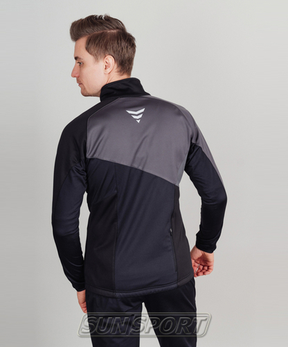 Разминочная куртка NordSki M Premium SoftShell мужская черн/серый (вид 3) Разминочная куртка NordSki M Premium SoftShell мужская черн/серый (фото, вид 3)