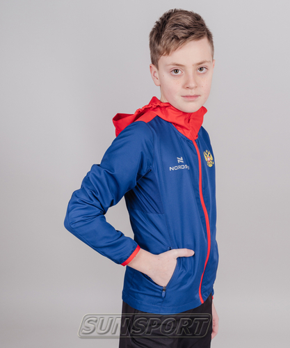 Куртка тренировочная NordSki JR Run детская Patriot (вид 1) Куртка тренировочная NordSki JR Run детская Patriot (фото, вид 1)