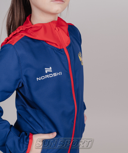 Куртка тренировочная NordSki JR Run детская Patriot (вид 4) Куртка тренировочная NordSki JR Run детская Patriot (фото, вид 4)