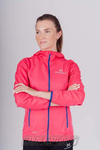 Куртка тренировочная NordSki W Run женская Pink (вид 1) Куртка тренировочная NordSki W Run женская Pink (фото, вид 1)