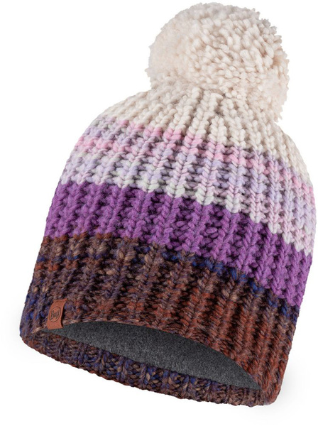  Buff Knitted&Fleece Hat Alina Purple