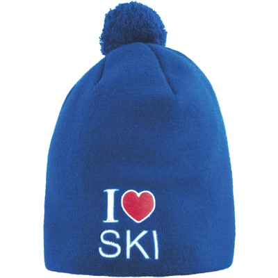 Шапка Noname I Love Ski синий